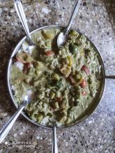 Thai green curry with rice