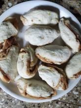 Aloo roll before frying