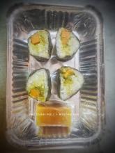 Veg sushi roll + Mysore Pak