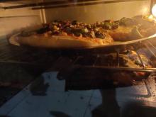 Pizza in oven