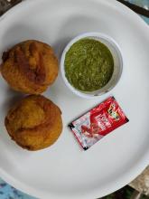 Bread Pakora + Chutney