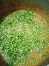 Aloo Mutter with kothmbir