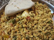 Tofu Bhurji + Bhakri