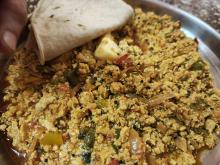 Tofu Bhurji + Bhakri